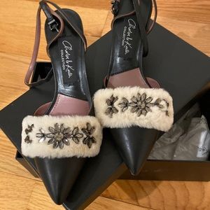 Black low heeled sandal